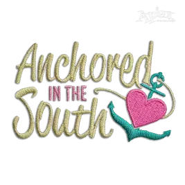 Anchored in the South Beach Machine Embroidery Design