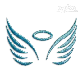 Angel Wings Religious Machine Embroidery Designs - Apex