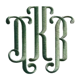 Arles Monogram Embroidery Font