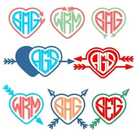 Arrow Hearts Svg Cuttable Designs