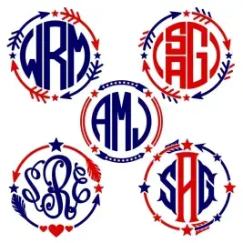 USA America Arrow SVG Cuttable Frames