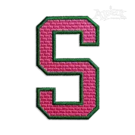 Athletic Block with Brick Fill Machine Embroidery Font by Apex Designs