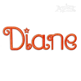 Auburn Curlz Machine Embroidery Fonts by Apex