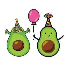 Avocado Birthday Party SVG Cuttable Design