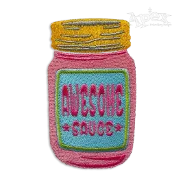 Awesome Sauce Jar Machine Embroidery Design by Apex