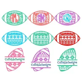 Aztec Football Cuttable Frames