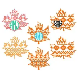 Aztec Leaf Cuttable Designs