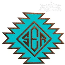 Aztec Print Monogram Embroidery Frame