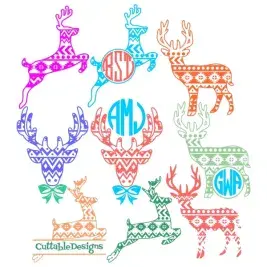 Aztec Print Reindeer Cuttable Designs