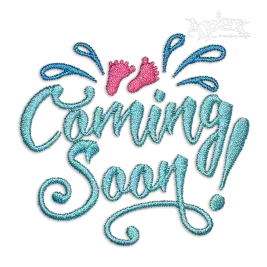 Baby Coming Soon Machine Embroidery Design by Apex