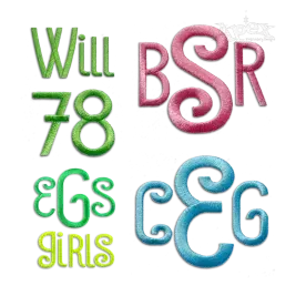 Baby Girl Machine Embroidery Font Alphabet Letters by Apex All
