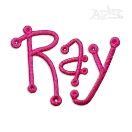 Baby Polka Dots Machine Embroidery Font by Apex