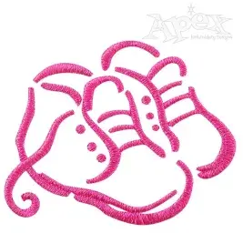 Baby Shoes Embroidery Design