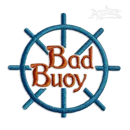 Bad Buoy Ship Wheel Embroidery Designs