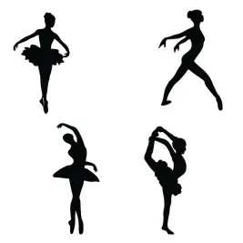 Ballet Dancers Silhouette Cuttable Files