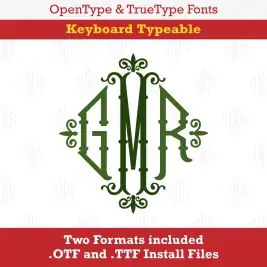 Bamboo Monogram TrueType Font