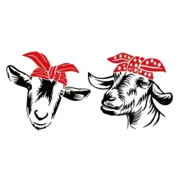Bandana Goat SVG Cuttable Design