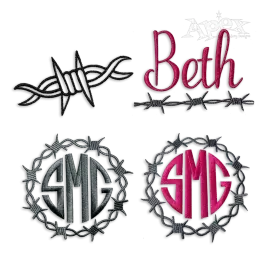 Barbed Wire Pack Embroidery Design