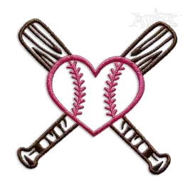 Baseball Heart Machine Embroidery Designs by Apex