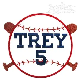 Baseball Frame & Embroidery Font