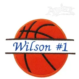 Basketball Split Frame Embroidery Designs