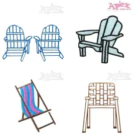 Beach Chair Embroidery Designs Bundle thumbnail