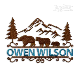 Bear Family Split Frame Machine Embroidery Design by Apex