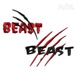 Beast Mode Word Art Machine Embroidery Design by Apex All