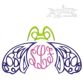 Bee Frame Embroidery Design