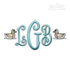 Begonia Monogram Machine Embroidery Font by Apex Designs Alphabet