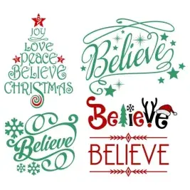 Believe Christmas Svg Cuttable Design