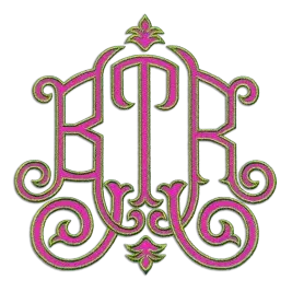 Pineapple Bespoke Pillow Embroidery Monogram Font BTK