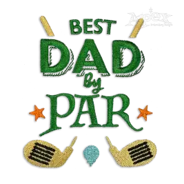 Best Dad by Par Golf Machine Embroidery Design - Apex