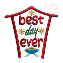Best Day Ever Christmas Nativity Scene Embroidery Designs