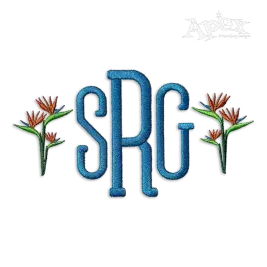 Bird of Paradise Flower Machine Embroidery Design by Apex