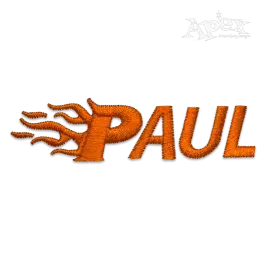 Fire Blaze Machine Embroidery Font by Apex