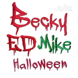Blood Dripping Halloween Machine Embroidery Font by Apex All
