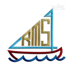 Sail Boat Monogram Embroidery Font by Apex Digitized