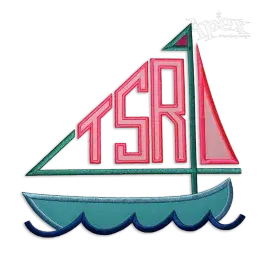 Boat Monogram Applique Embroidery Font