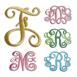 Bold Vine Interlocking Monogram Font by Apex
