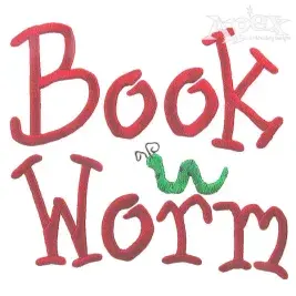 Bookworm Embroidery Font