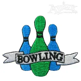 Bowling Logo Embroidery Design
