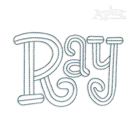 Boyz R Gross Sketch Embroidery Font by Apex Designs