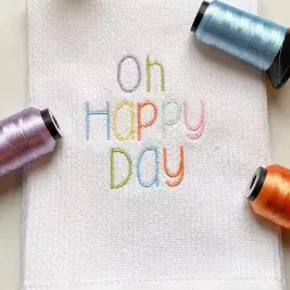 Bradford Embroidery Font with Satin Stitch