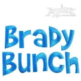 Brady Bunch Embroidery Font
