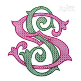 Bresia 2-letter Interlocking Monogram Machine Embroidery by Apex NYE