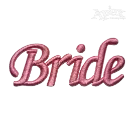 Bride 3D Puff Text Machine Embroidery Design