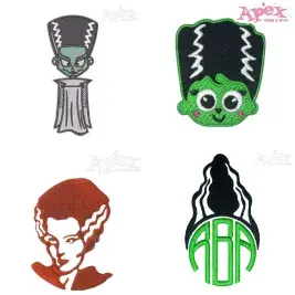 Bride of Frankenstein Embroidery Designs Bundle thumbnail