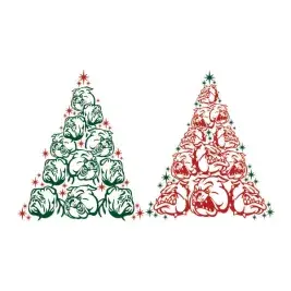 Bull Dog Christmas Tree SVG Cuttable Design
