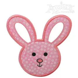 Bunny Head Applique Embroidery Design
